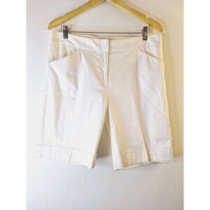 ALEX MARIE White Classic Chino Shorts Women's Sz 12P Coastal Nautical Vacation